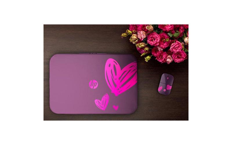 HP 39.62 cm ( 15.6″ ) pink Spectrum Sleeve ( Ladies edition ) and HP Z3700 Valentine pink Wireless Mouse included [ 1AT98AA ]
